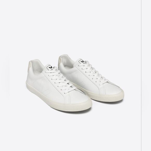 Veja Esplar Women's Sneakers Size 8 Leather White Lace Up Shoe Excellent Casual - Picture 2 of 10